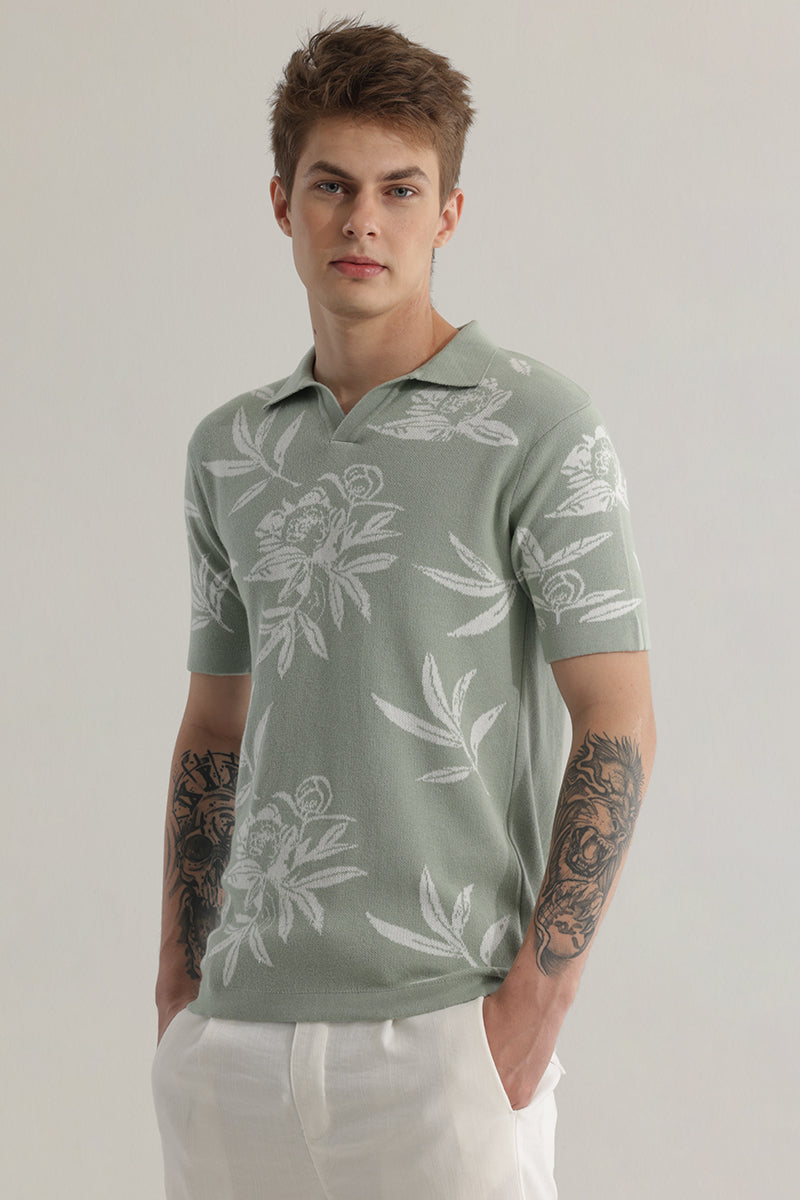 Floral polo t shirt shop