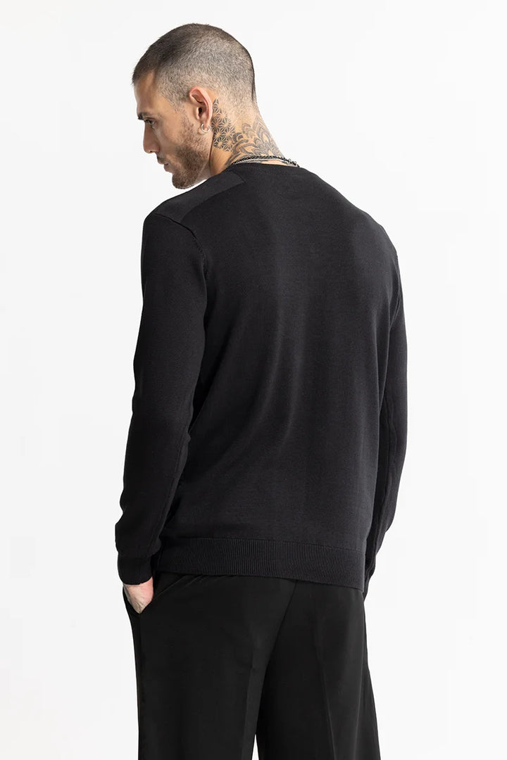 Wabble Line Black Sweater