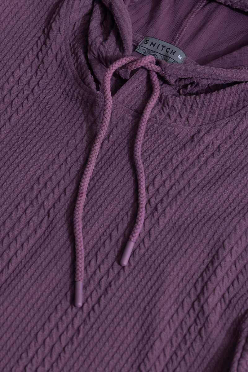 Liney Purple Hoodie