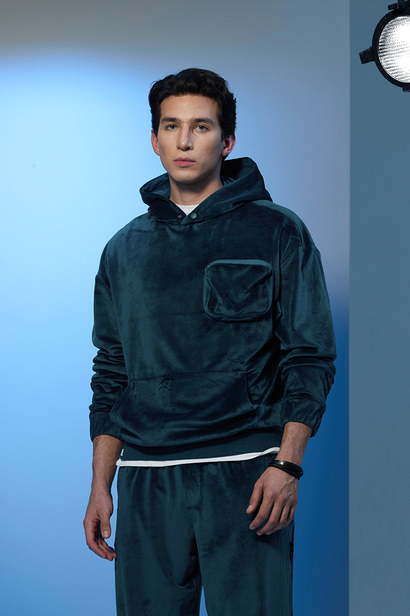 Thorny Path Blue Hoodie for Men (USA Size)