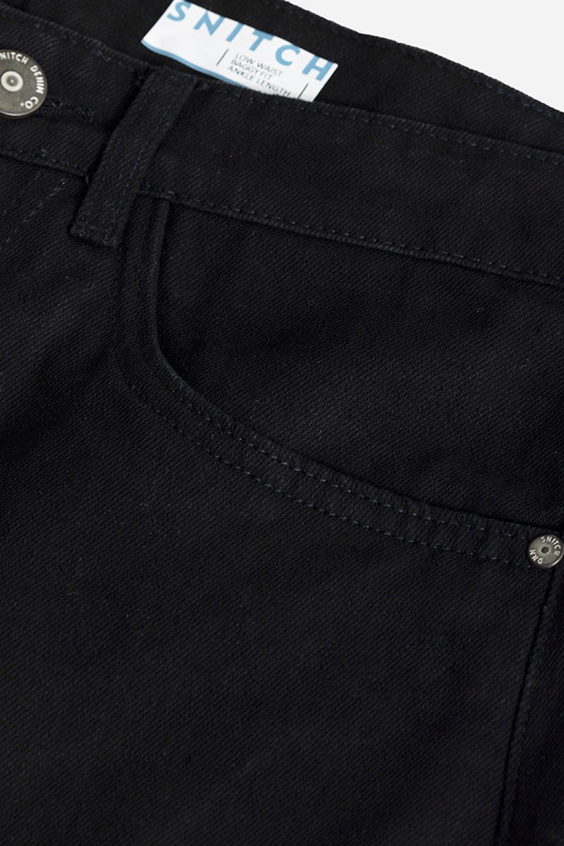 Buy Men's Jugger Black Baggy Fit Jeans Online | SNITCH