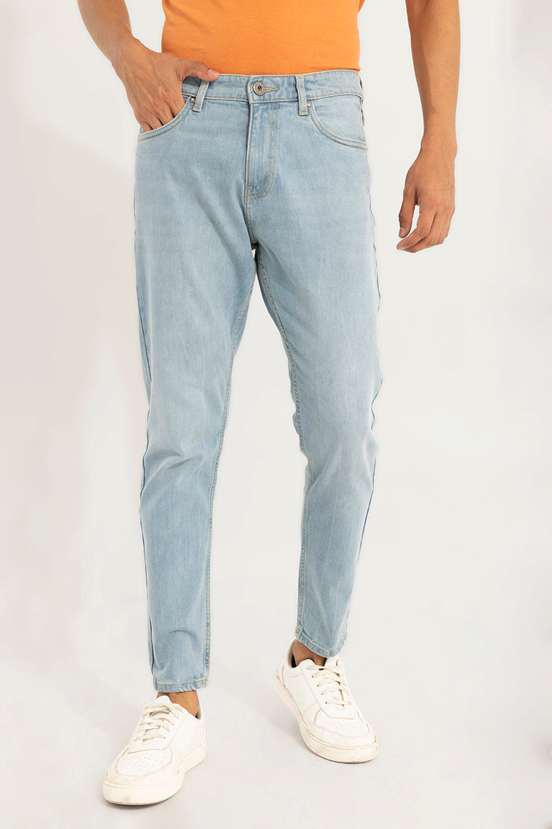 Buy Men's Serene Blue Skinny Jeans Online | SNITCH