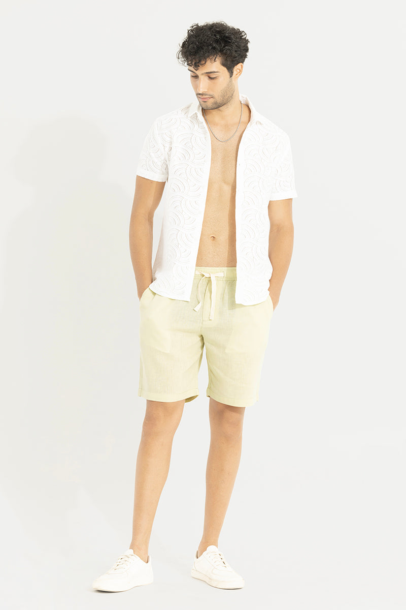 Maritime Cream Linen Shorts