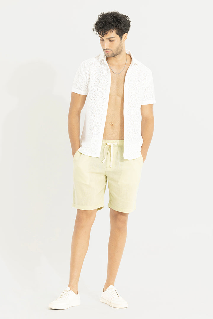 Maritime Cream Linen Shorts