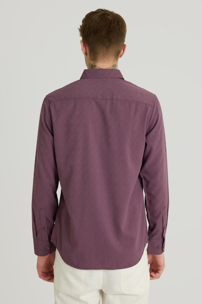Buy Men's Mauve French Collar Shirt Online Snitch SNITCH