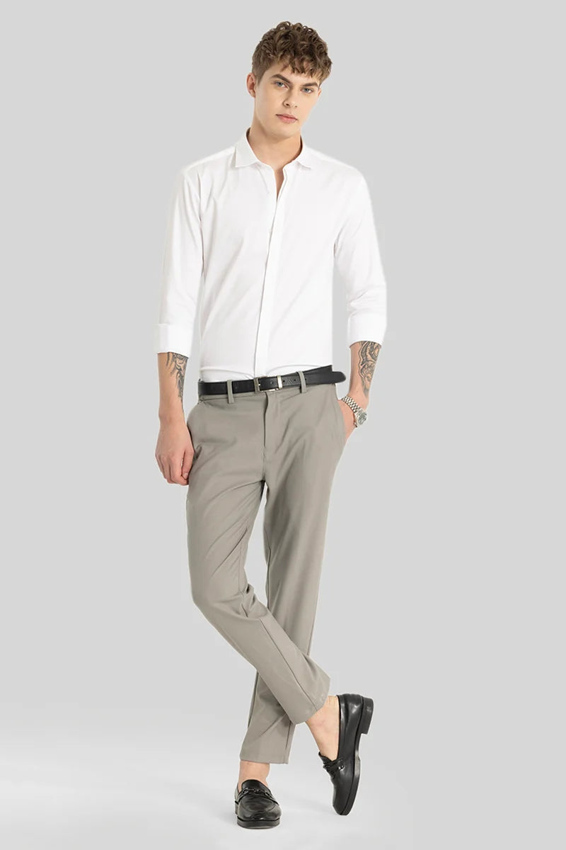 Covered Placket Shirt in White
