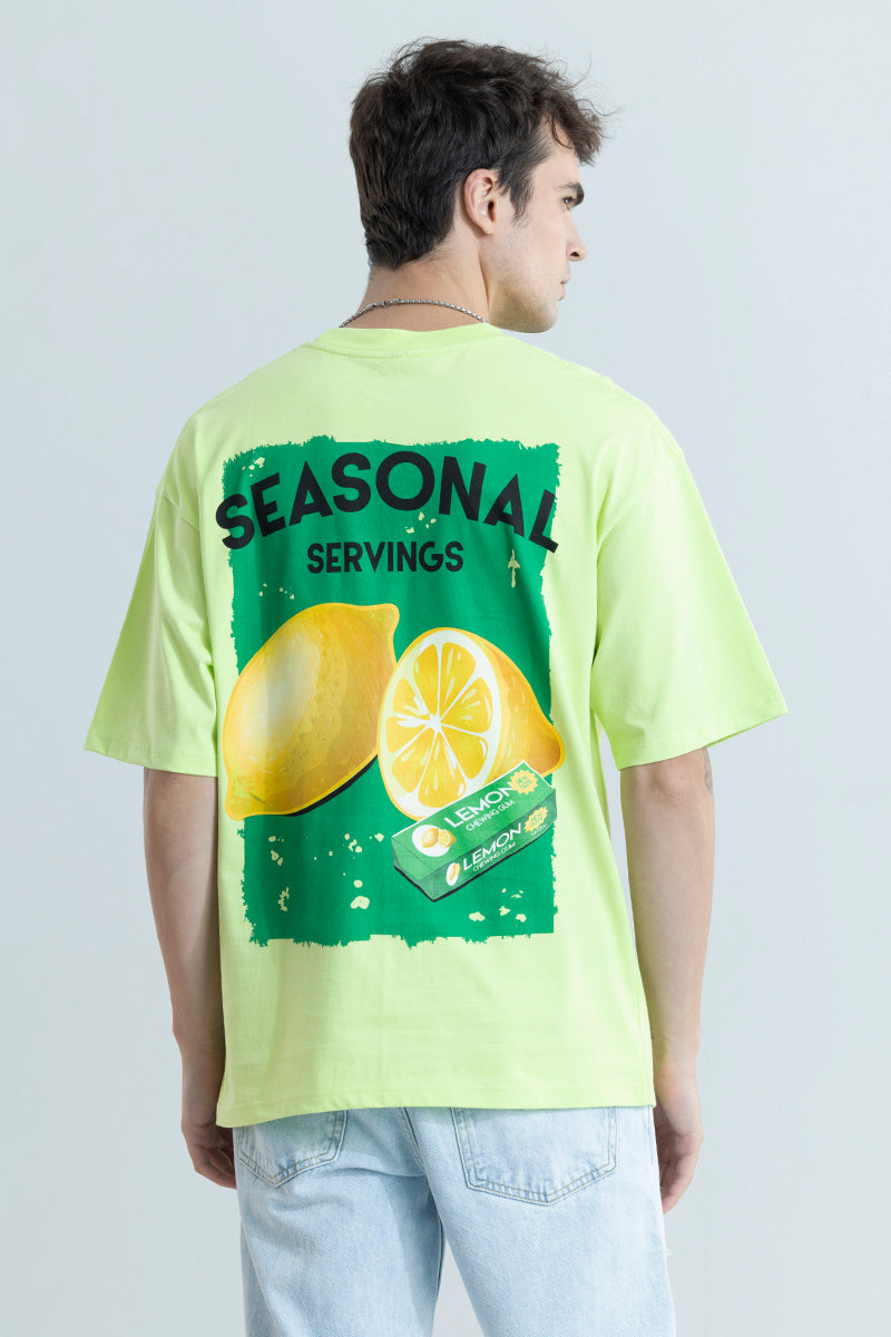 Seasonal Servings Green Oversized T-Shirt