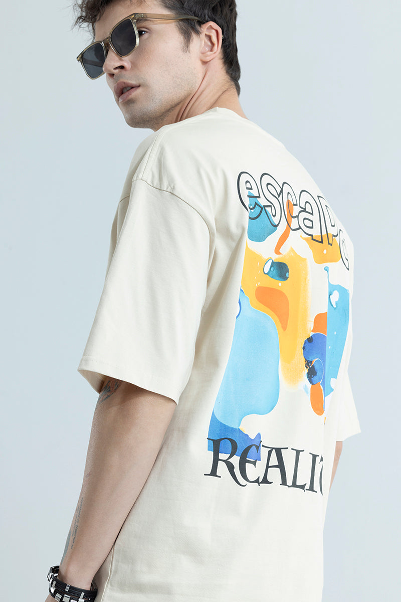 Escape Reality Cream Oversized T-Shirt