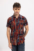 Retro Abstract Red Shirt