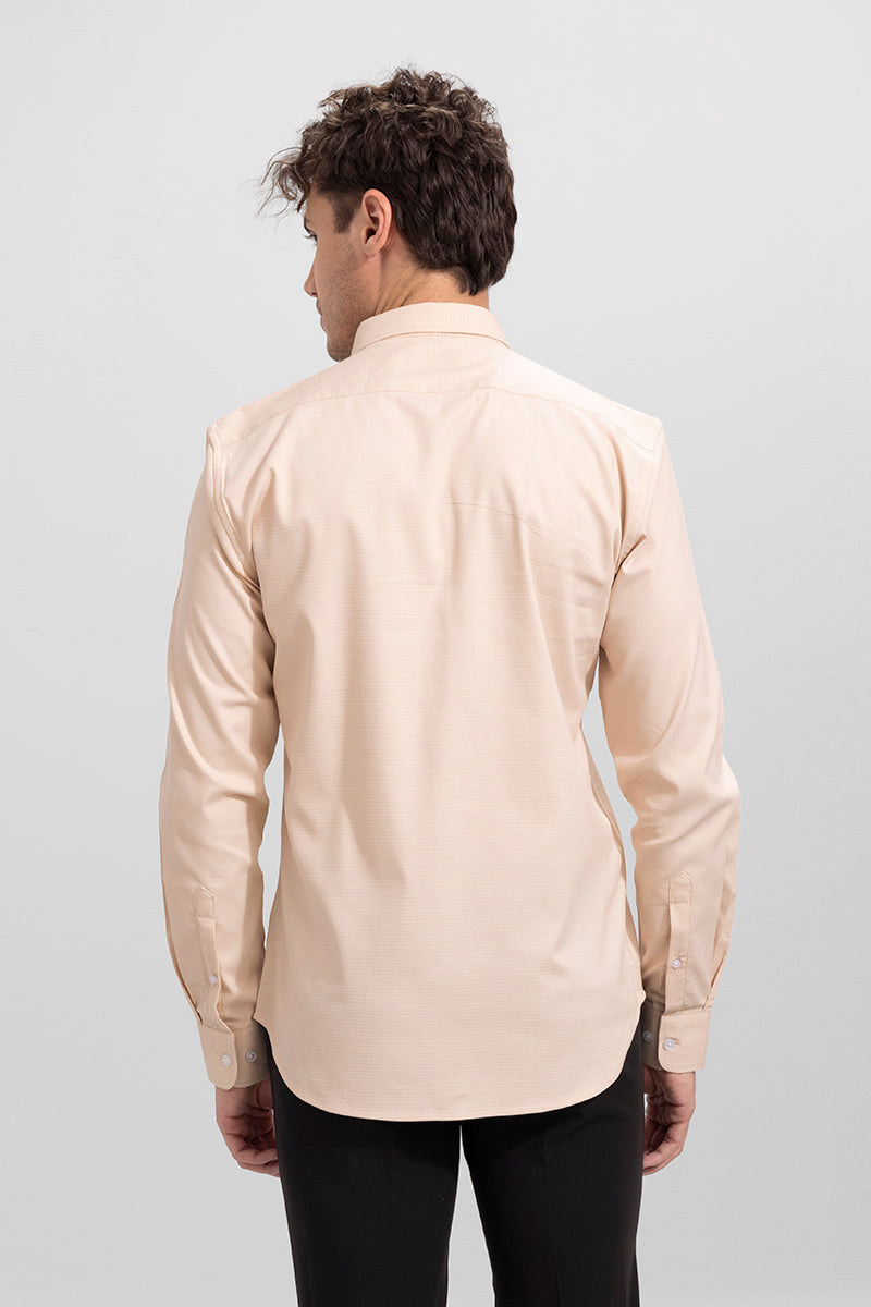 Formic Beige Textured Shirt
