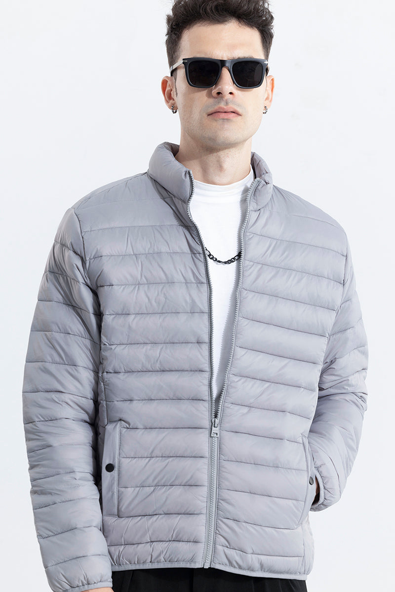 Puffer jacket grey hot sale