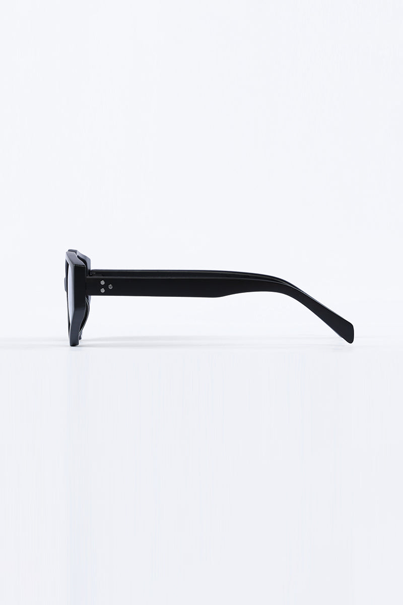 Black Slim Rectangular Frame Sunglasses | PrettyLittleThing USA