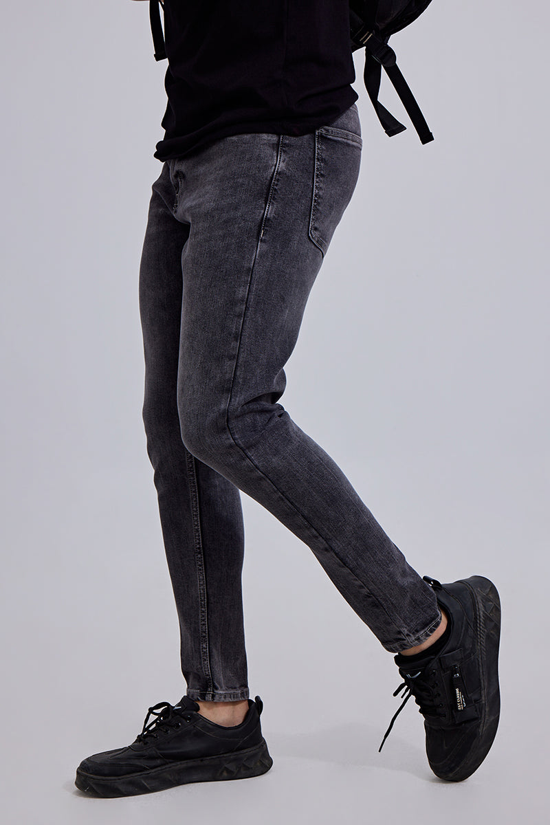 Grey jeans black shoes 2025