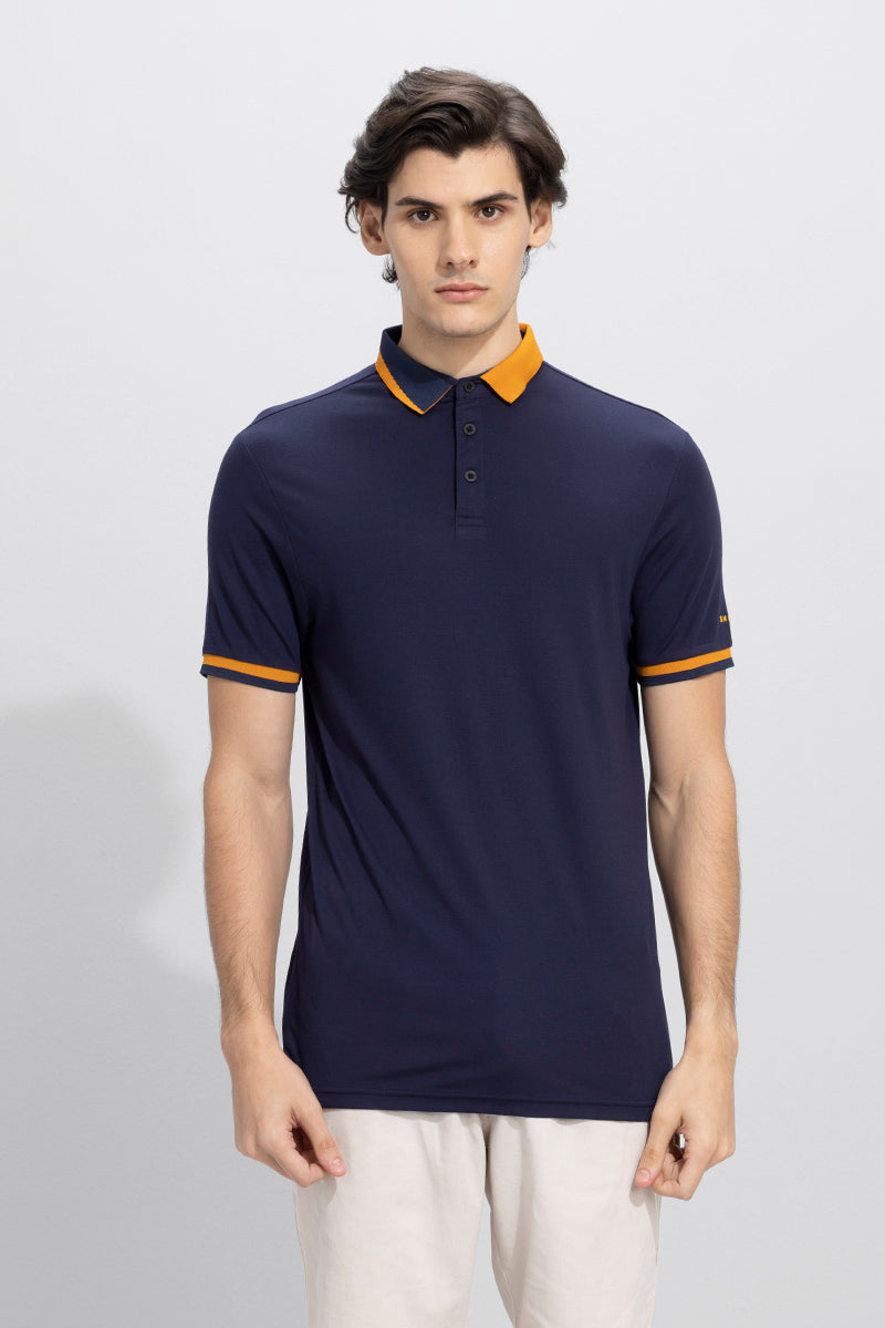Buy Men's Camiseta Navy Polo T-Shirt Online | SNITCH