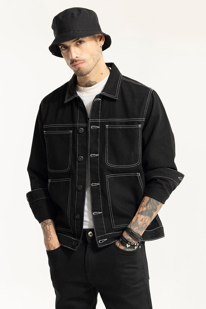 Men Black Denim Jacket at Rs 600 | Gents Denim Jacket in Bellary | ID:  27633633033