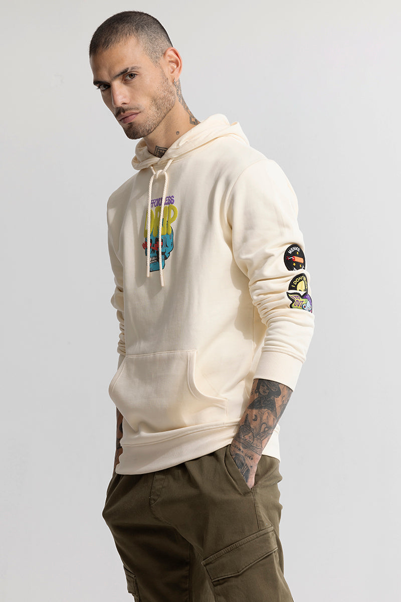 Buy Men s Effortless Drip Cream Hoodie Online SNITCH