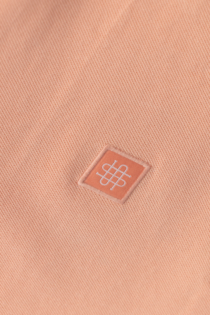 Incise Logo Pink Polo T-Shirt