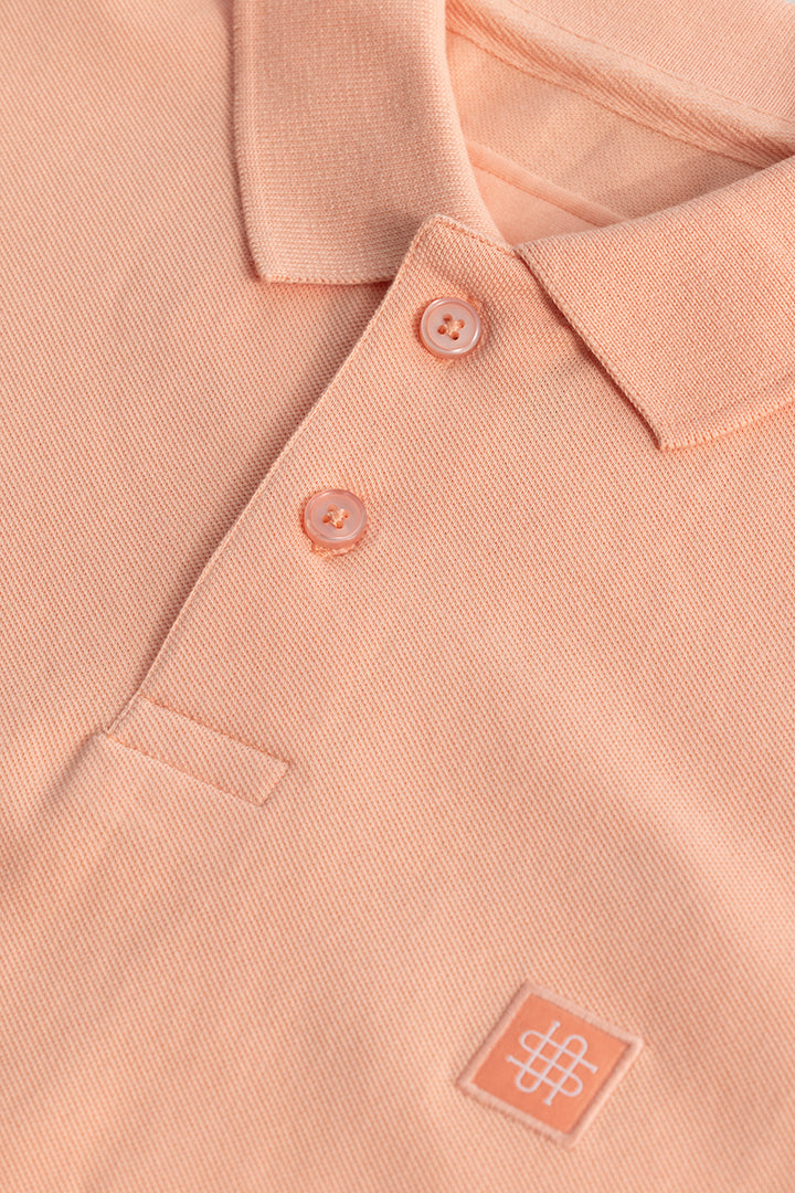 Incise Logo Pink Polo T-Shirt