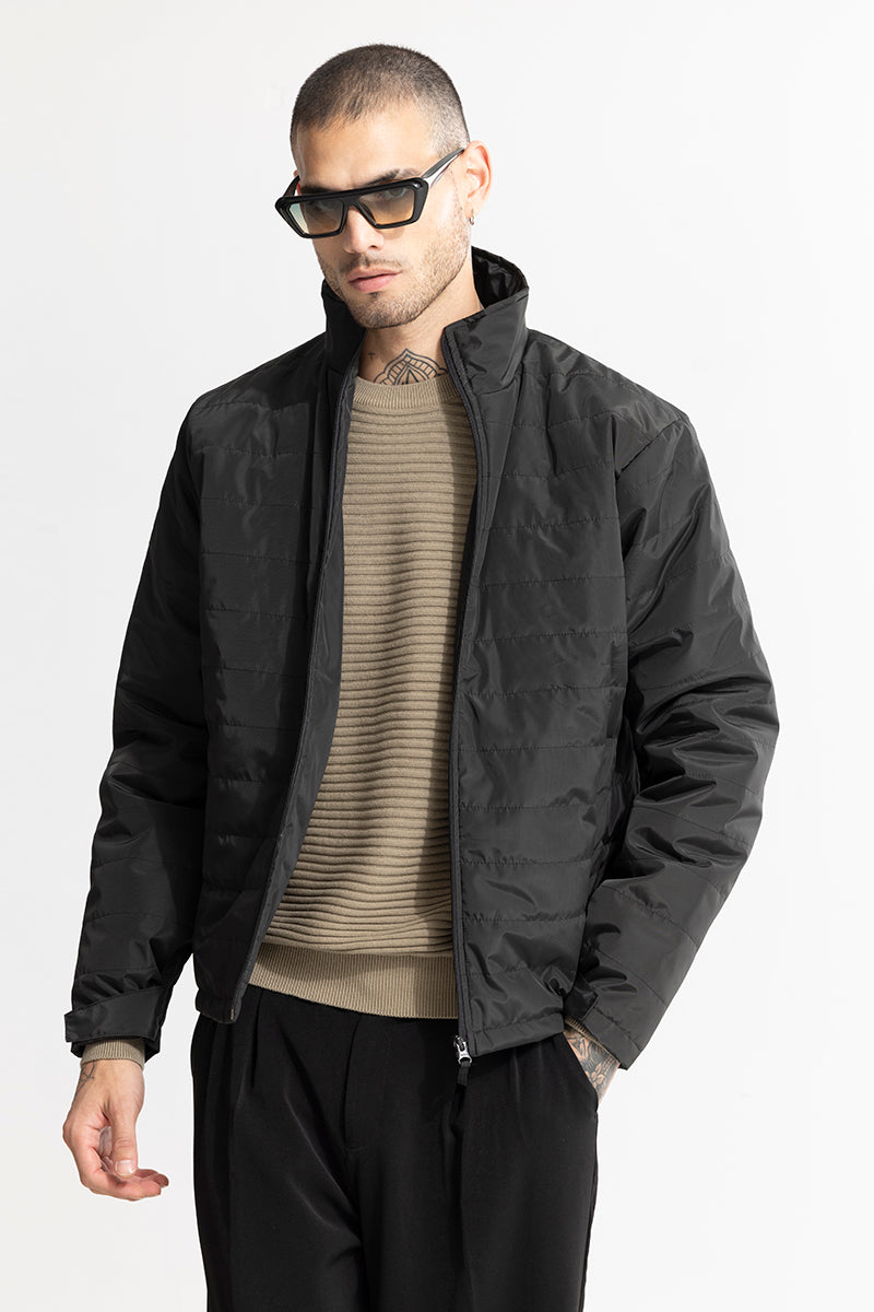 Mens black puffer bomber jacket on sale