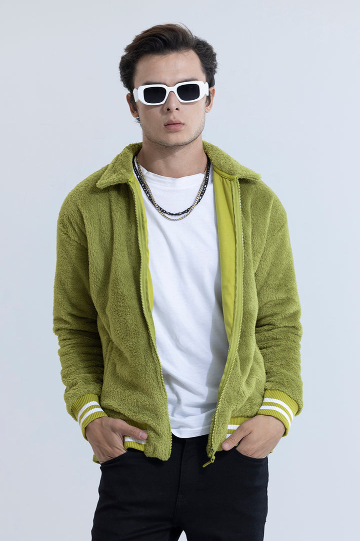 Chamois Green Fur Jacket