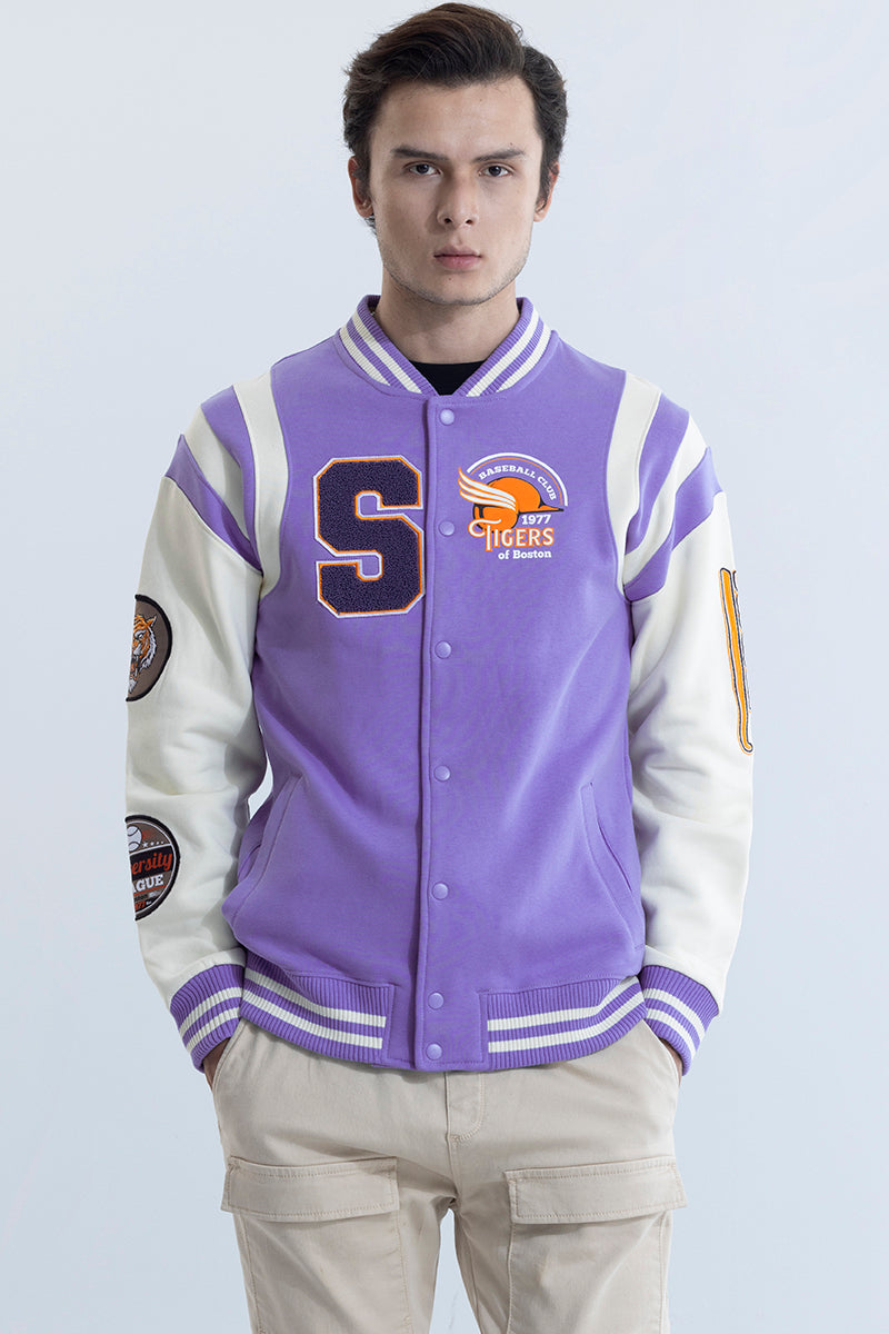 Purple and yellow varsity jacket hotsell