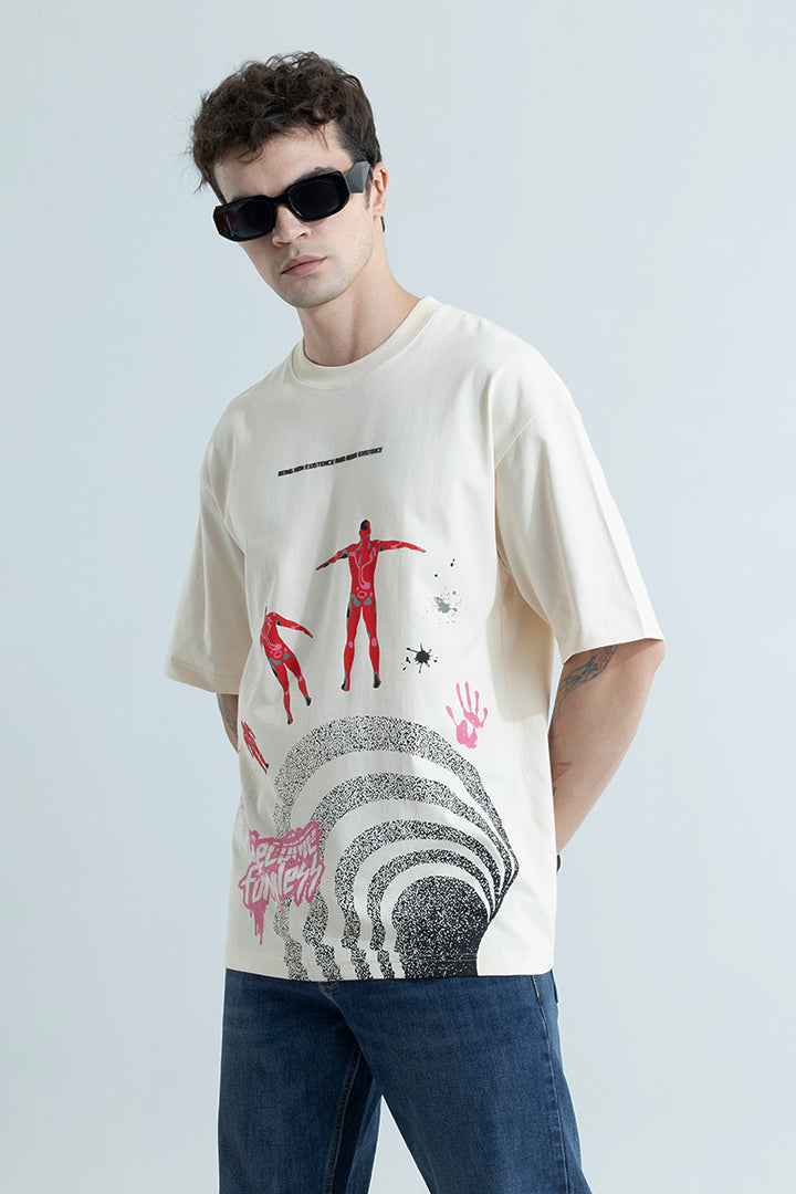 Become Formless White Oversized T-shirt