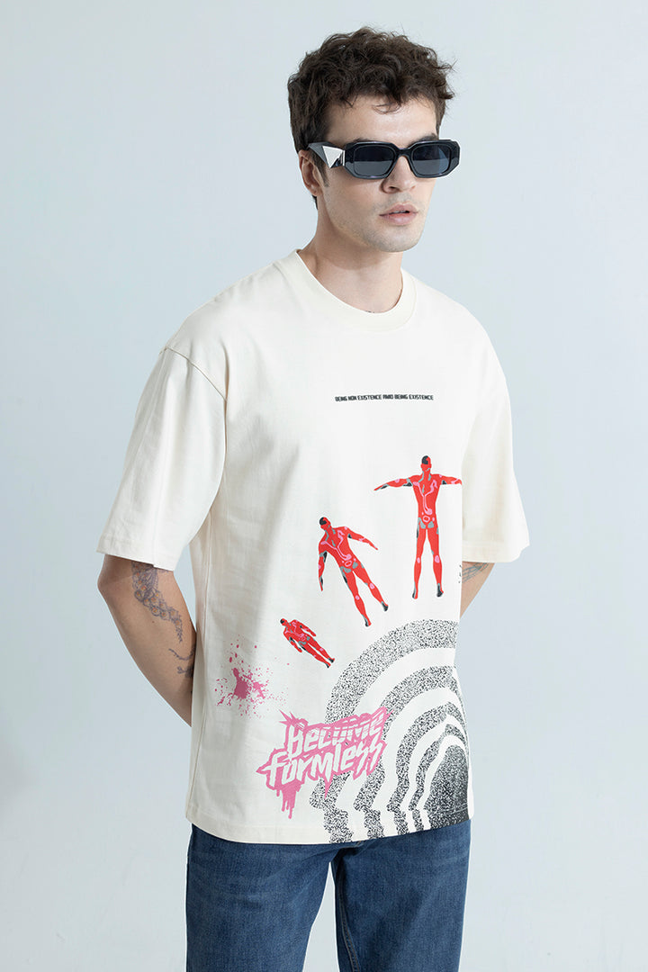 Become Formless White Oversized T-shirt