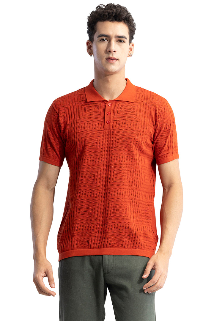 Puzzle Orange Polo T-Shirt