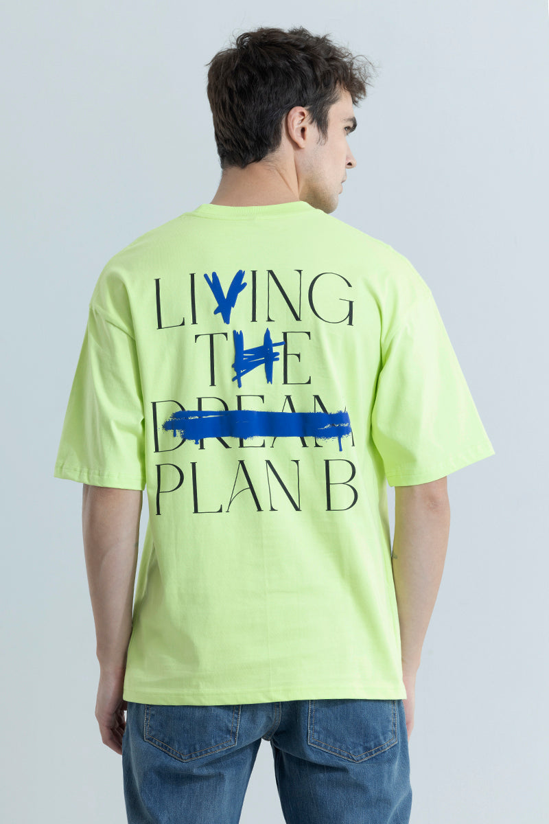 Living The Plan Green Oversized T-Shirt