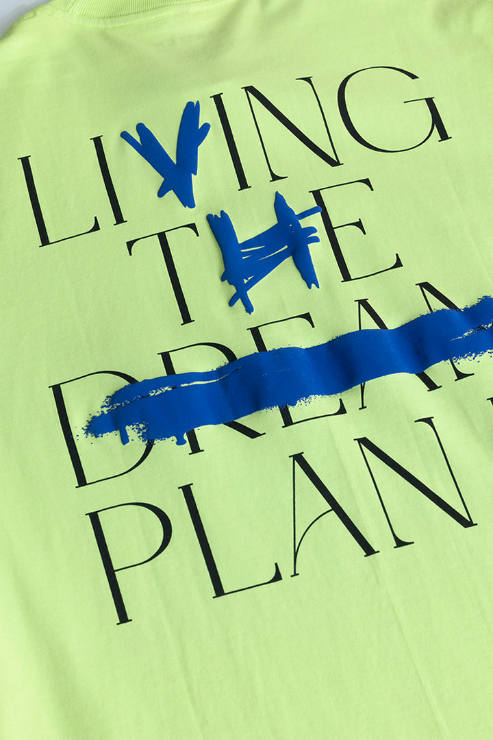 Living The Plan Green Oversized T-Shirt