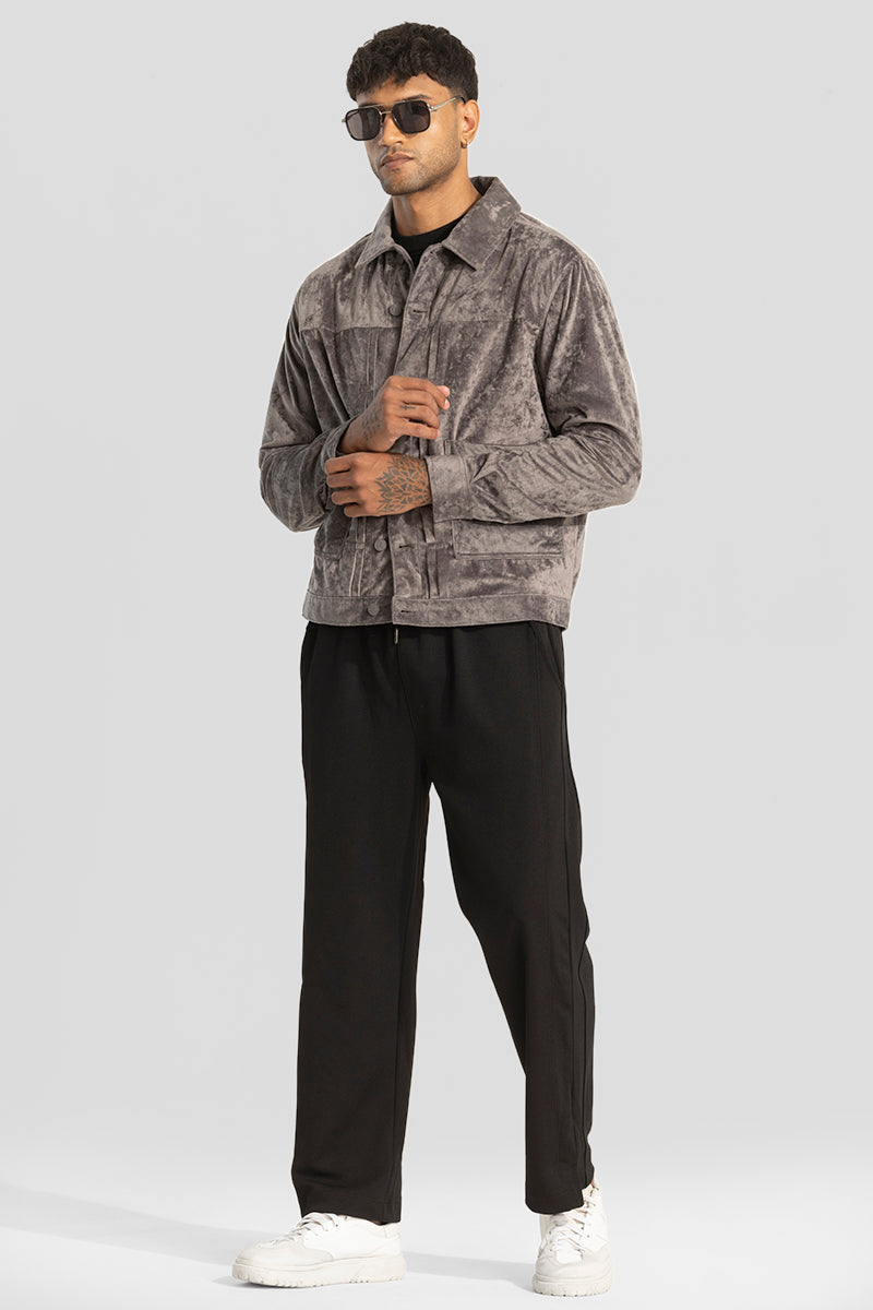 Grey velvet jacket shop