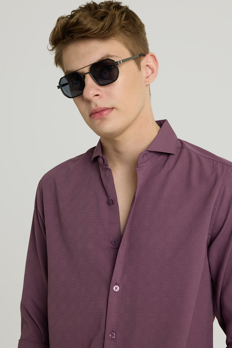 Buy Men's Mauve French Collar Shirt Online Snitch SNITCH