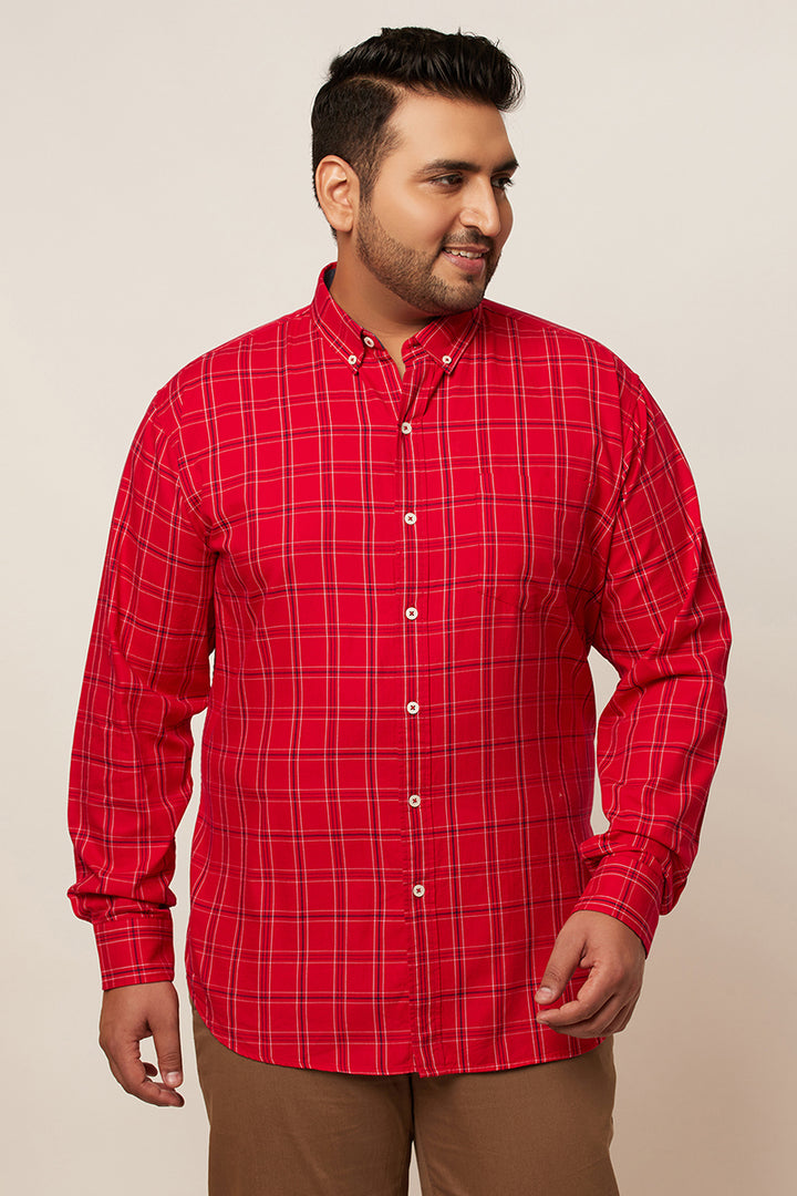 Mini Check Red Check Shirt - SNITCH