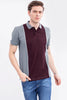 Wine Cut & Sew Knitted Polo T-Shirt - SNITCH