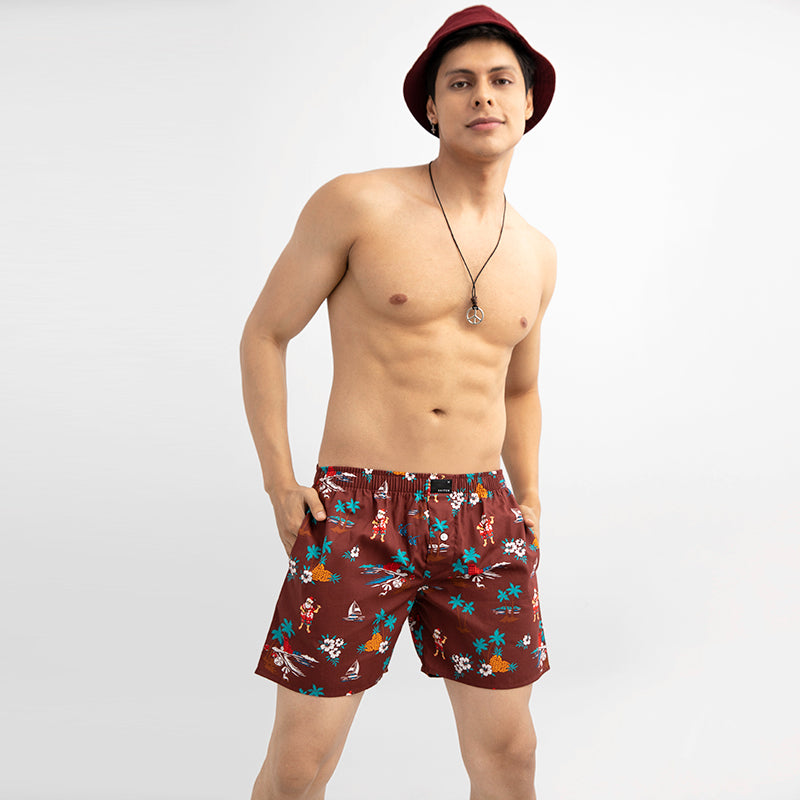 X-Mas Printed Cotton Boxers-Pack of 3 - SNITCH