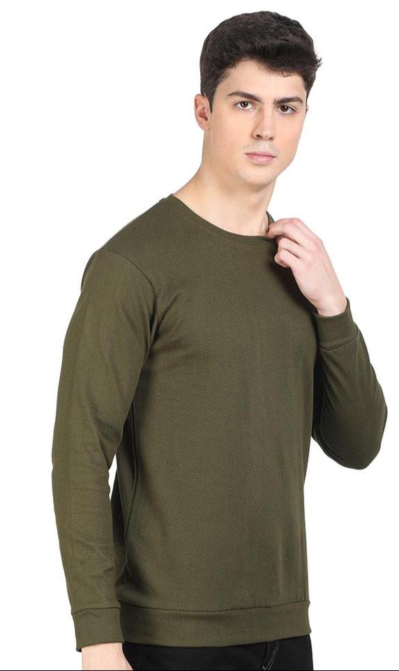 Green Popcorn Full Sleeve Cotton T-Shirt - SNITCH