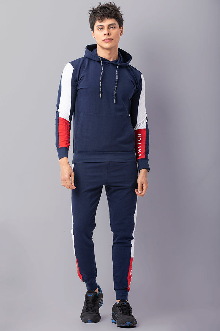 Navy Cut & Sew Co-Ords Jogsuit - SNITCH