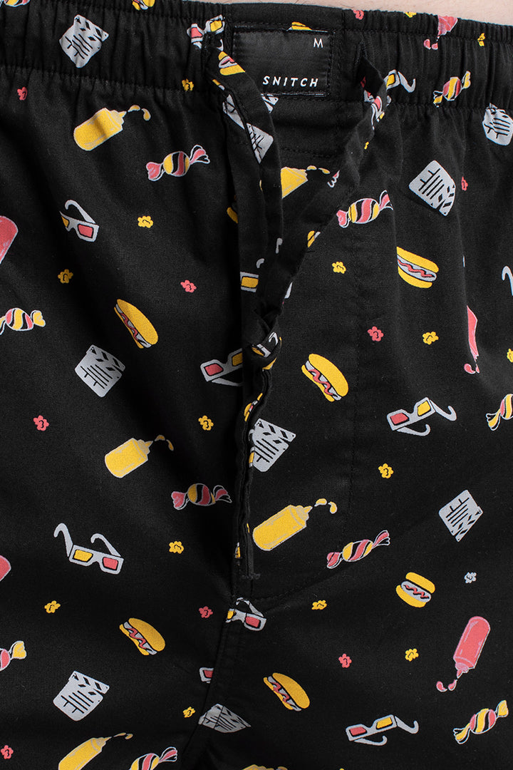 Black Playful Pyjama - SNITCH