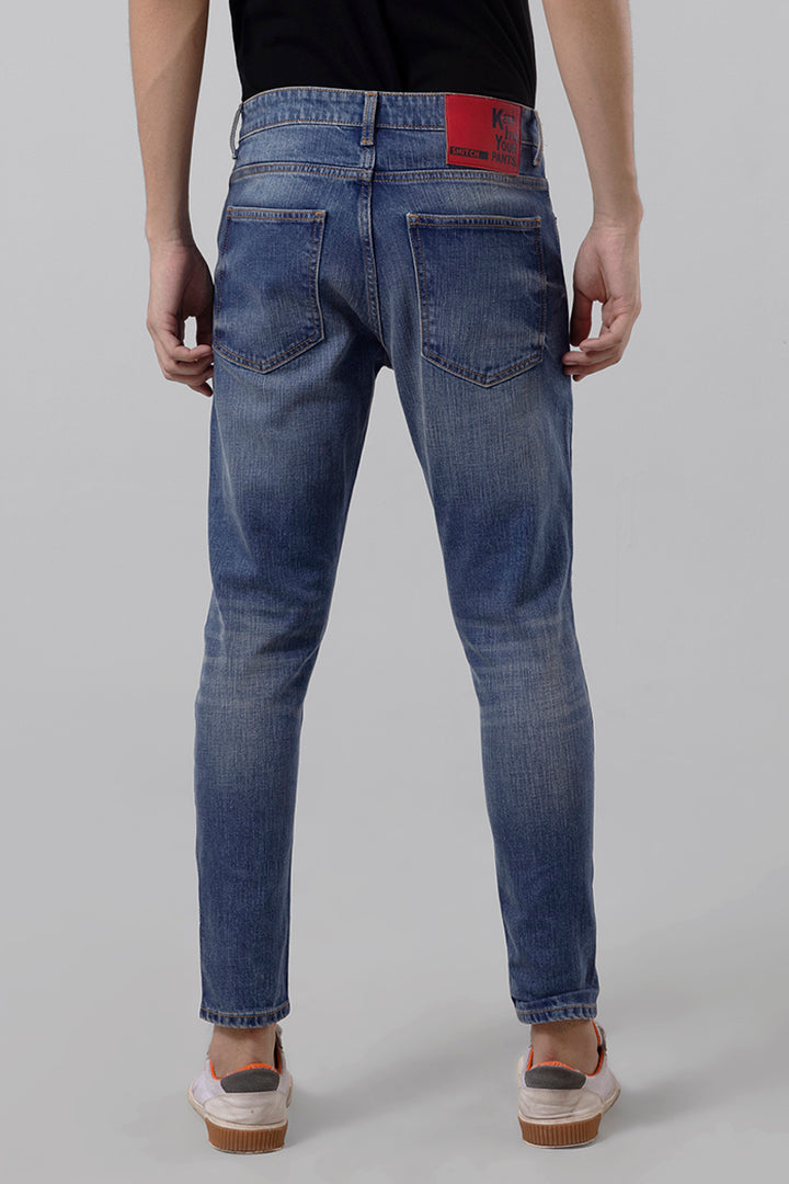 Stained Blue Skinny Jeans