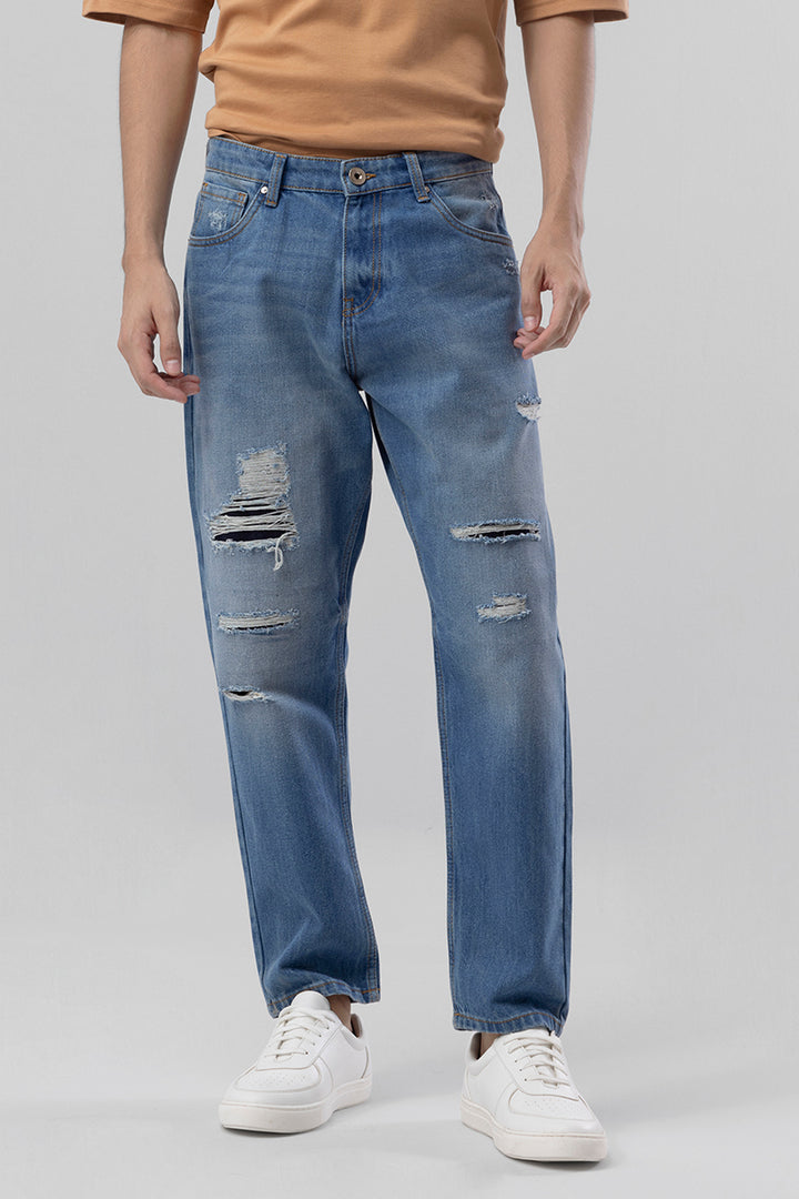 Boozy Sea Blue Baggy Fit Jeans
