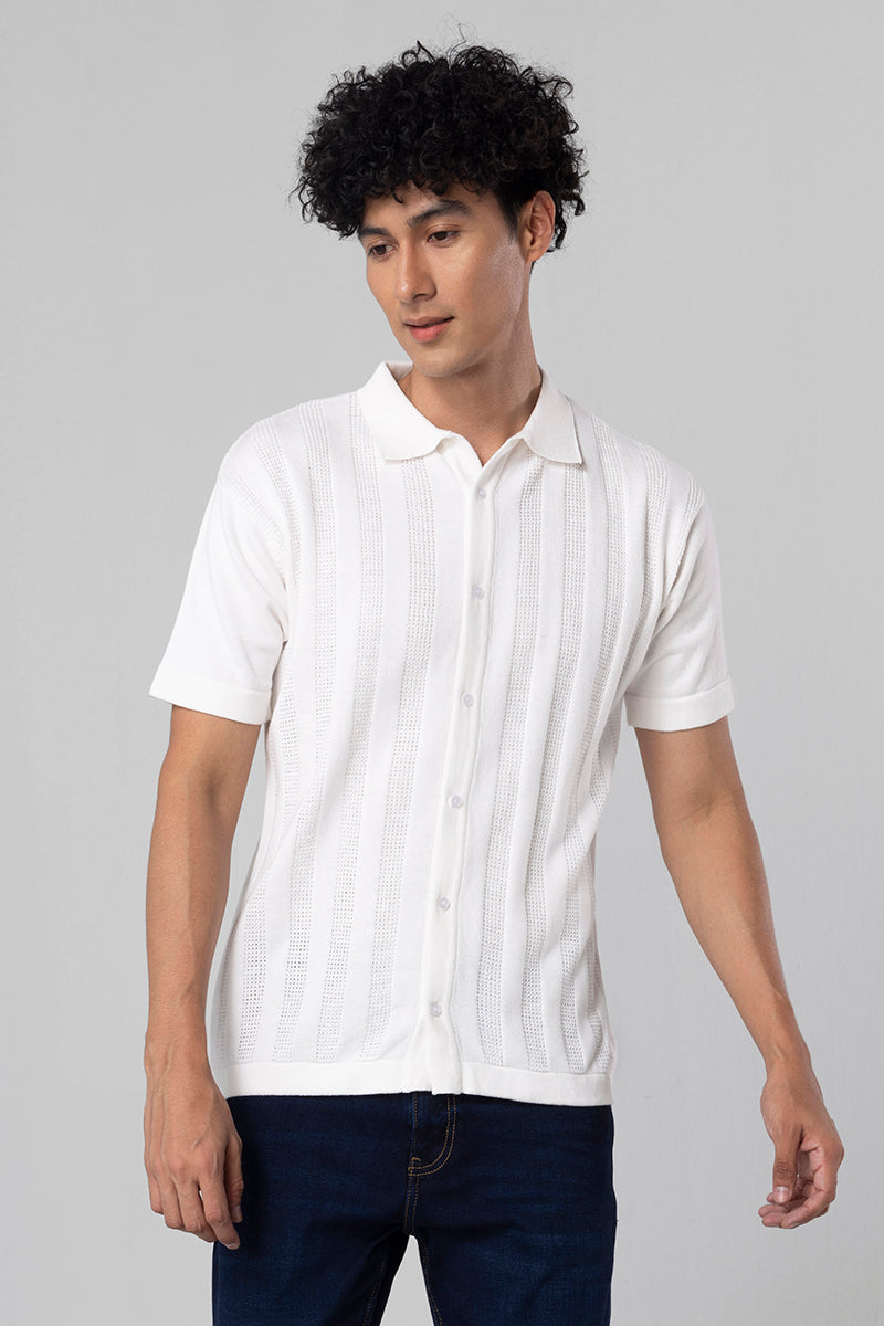 Elliot Knit White Shirt