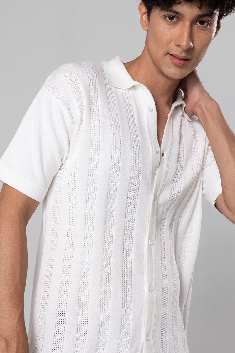 Buy Men's Elliot Knit White Shirt Online