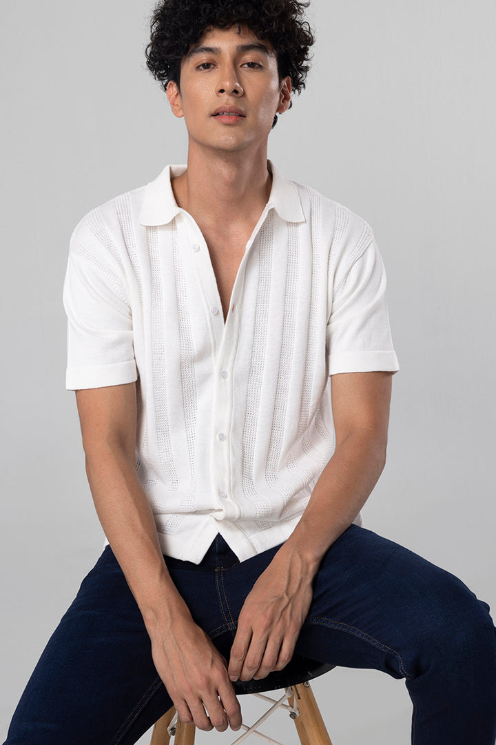 Elliot Knit White Shirt