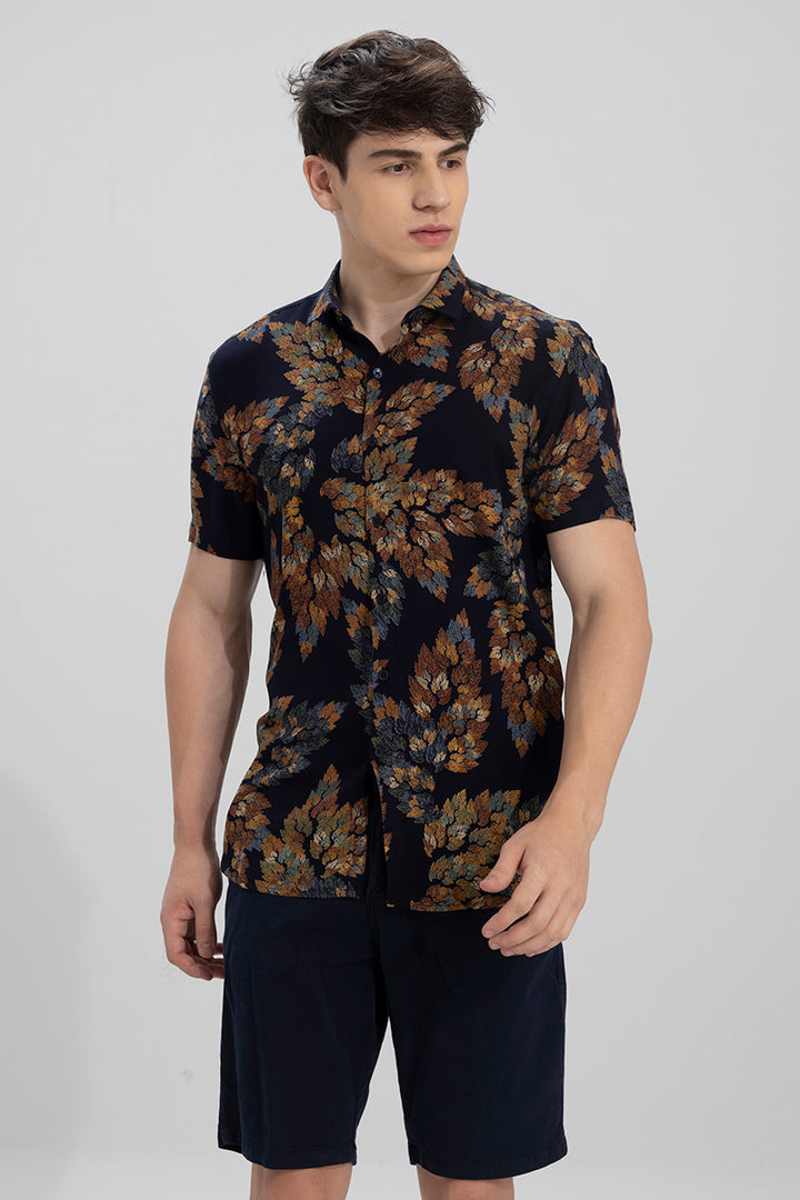 Fall On Feather Brown Shirt