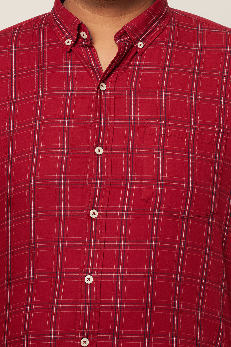 70's Red Check Shirt - SNITCH