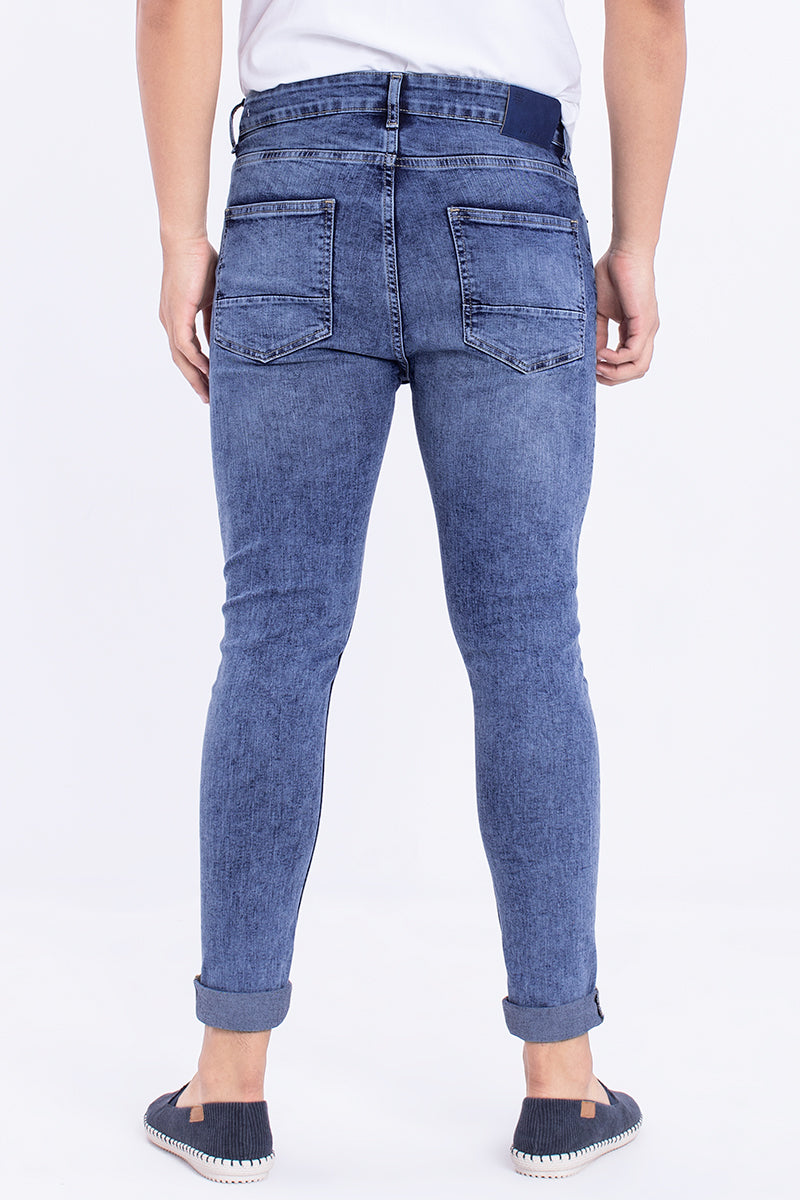 Signature Blue Washed Jeans - SNITCH