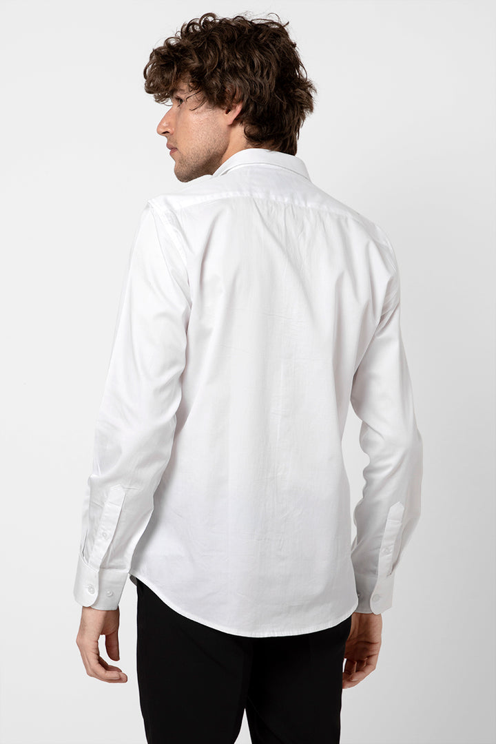 Art Quote Printed White Shirt - SNITCH
