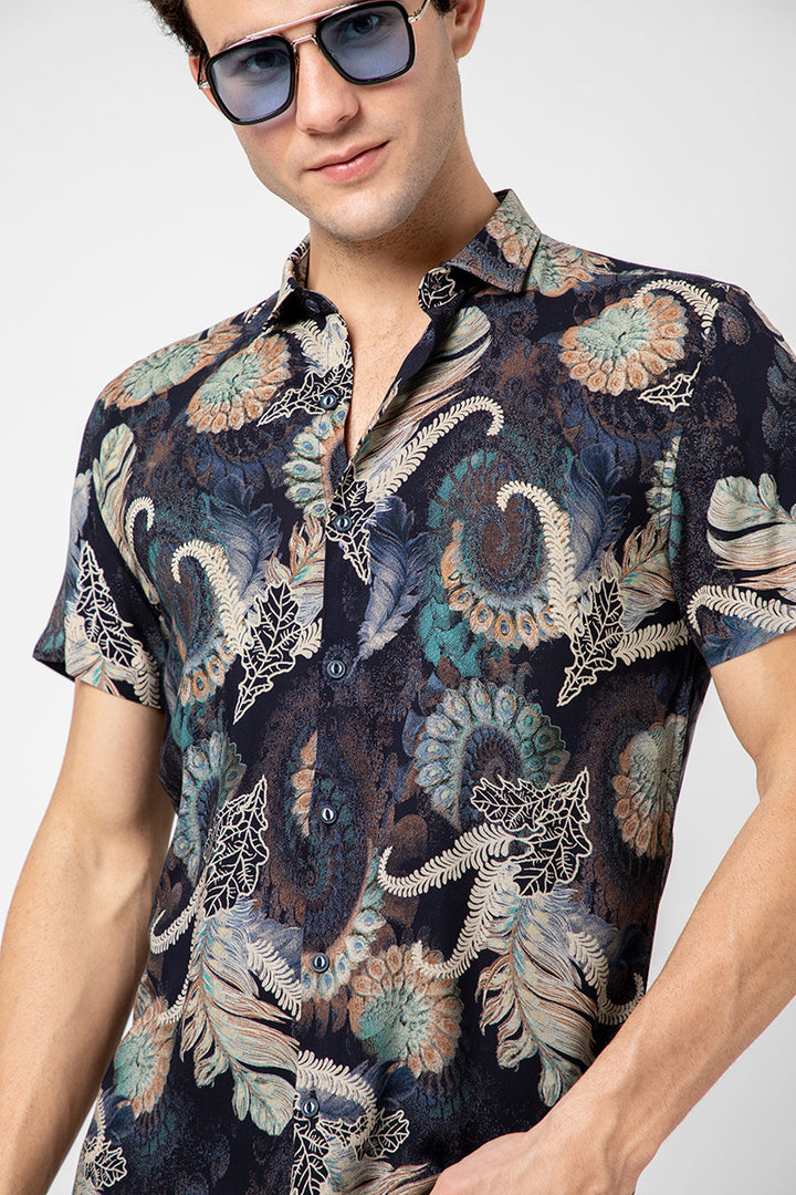 Exotic Palm Navy Shirt - SNITCH
