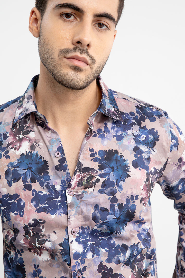 Blooming Flower Violet Shirt - SNITCH