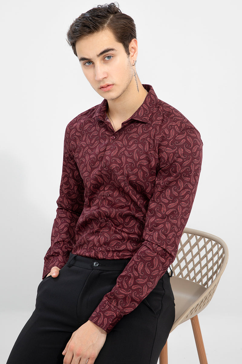 Persian Paisley Red Shirt - SNITCH